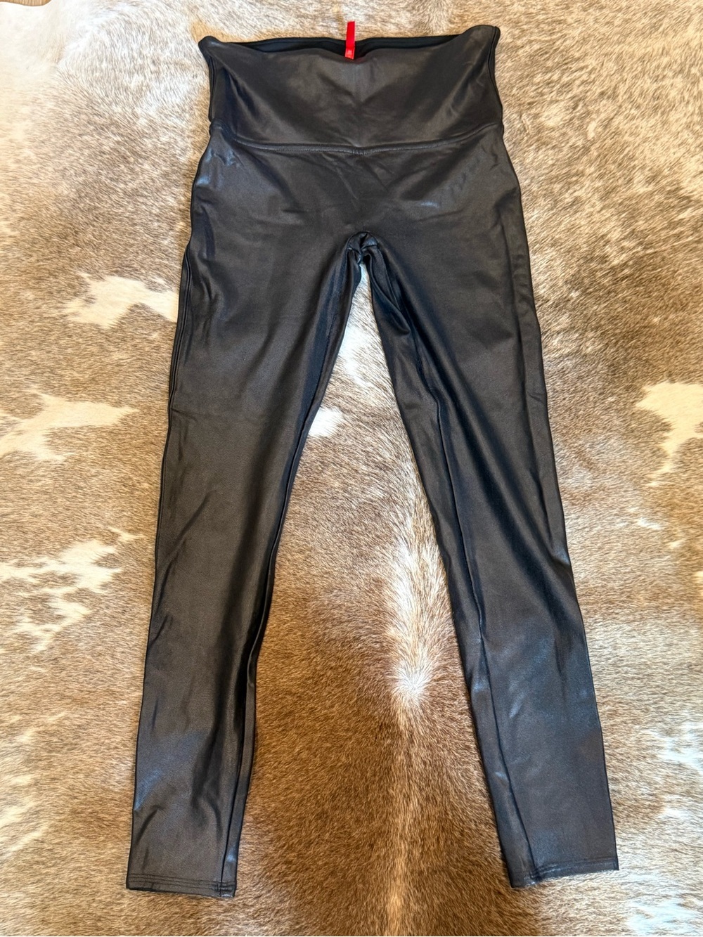 SPANX women’s Faux Leather Leggings in Black